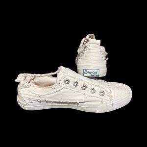 Blowfish White Canvas Slip-Ons 8